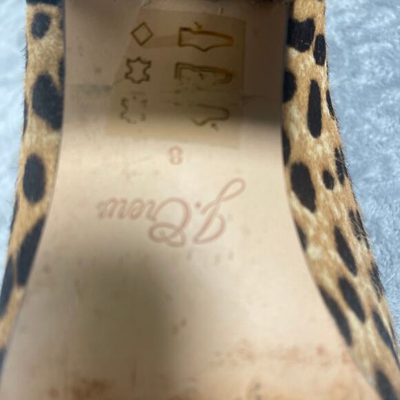 J.Crew Women's Leather Boots 8 Cheetah Print Calf Hair Short Boots Sadie Leopard - Picture 10 of 11